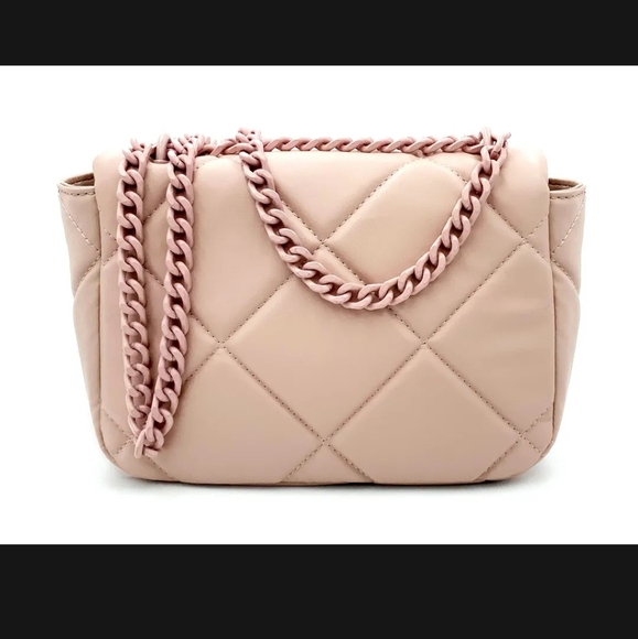 NWT! Gilda Paris Quilted pink vegan leather purse (msrp $159) - Picture 3 of 6